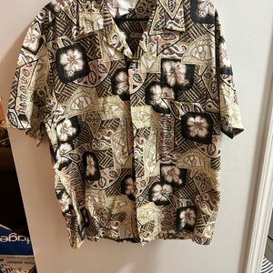 Tropical Vibes Men's Button Down Shirt Made in Hawaii Sz Large‎